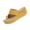 Yellow, variant on Flatform Sandals for Women Open Toe Toe Loop Wedge Slides Wide Strap Asymmetric High Flatform Suede Slip On Beach Walk Slippers
