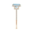 thumbnail image 4 of Angara Natural 1.2 Ct. Aquamarine with Diamond Classic Ring in 14K Rose Gold for Women (Ring Size: 3.5), 4 of 11
