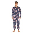 thumbnail image 5 of Adult Christmas Onesie Santa Claus and Candy Zipper One-Piece Pajamas Unisex with Pockets, 5 of 6