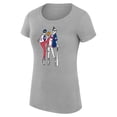 thumbnail image 2 of Women's G-III 4Her by Carl Banks Heather Gray Chicago Cubs Super-Slim Fit Lightweight Baseball Girls T-Shirt, 2 of 3
