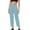 Blue, variant on Pull On Dress Pants Women Petite,High Waisted Straight Leg Work Pants Business Office Trousers with Pockets Slacks