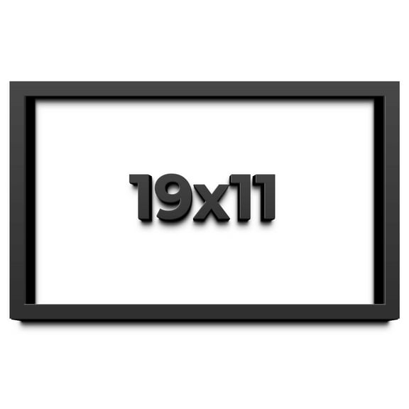 19x11 Shadow Box Frame Black | 1 inches Deep Real Wood Contemporary Shadowbox Display Frame | UV