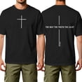 thumbnail image 2 of HAJWOH Mens Cross Christian Minimalist Religious Faith T-Shirt T-Shirt, 2 of 5