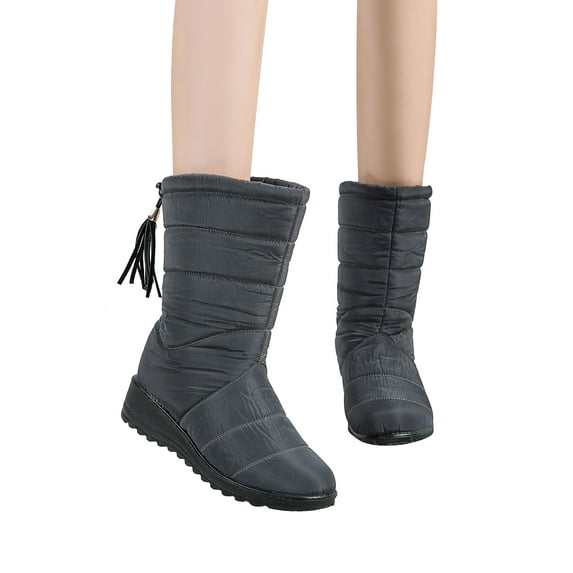 Kesitin Waterproof Ladies Snow Boots Warm Faux Fur Winter Shoes for Womens Girls Outdoor Anti-slip Winter Boots Size 4.5-11