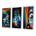 thumbnail image 3 of Designart "Contemporary Rainbow Eiffel Tower in Paris II" City Paris Framed Wall Art Set Of 3 - Multicolor Paris Frame Gallery Wall Set For Home Decor, 3 of 6