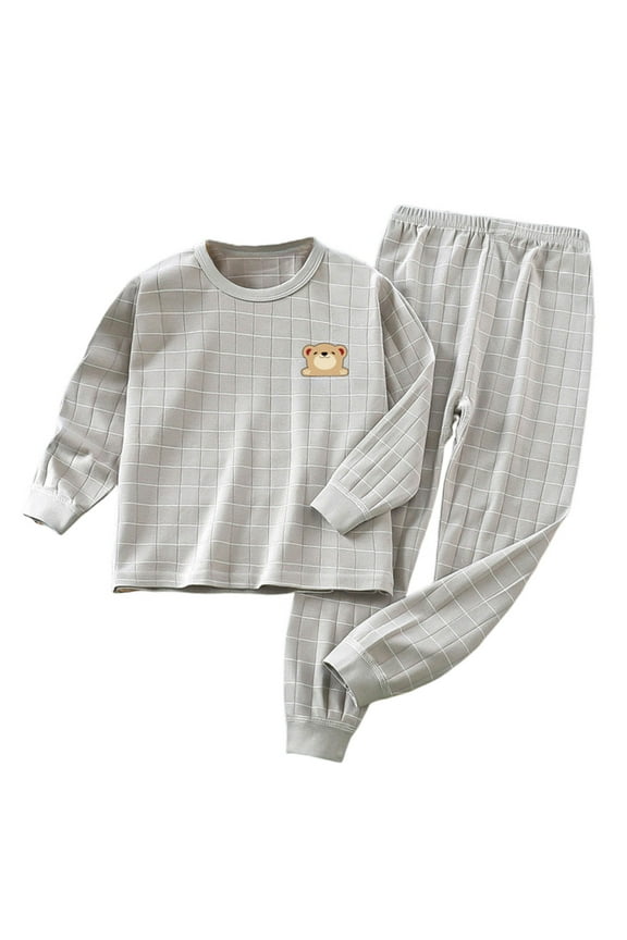 Kids Thermal Underwear Set Toddler Winter Base Layer Ultra Soft Long Johns for Little Big Boys Girls 2-8Years