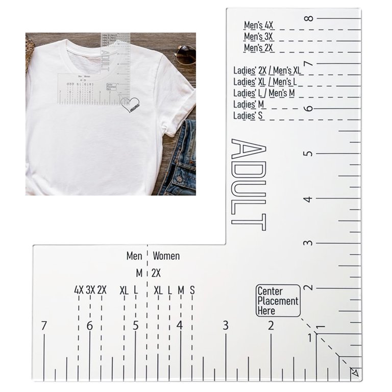 dream-lifestyle-embroidery-placement-ruler-acrylic-left-chest-logo-placement-tool-heat-press-t-shirt-ruler-walmart-com