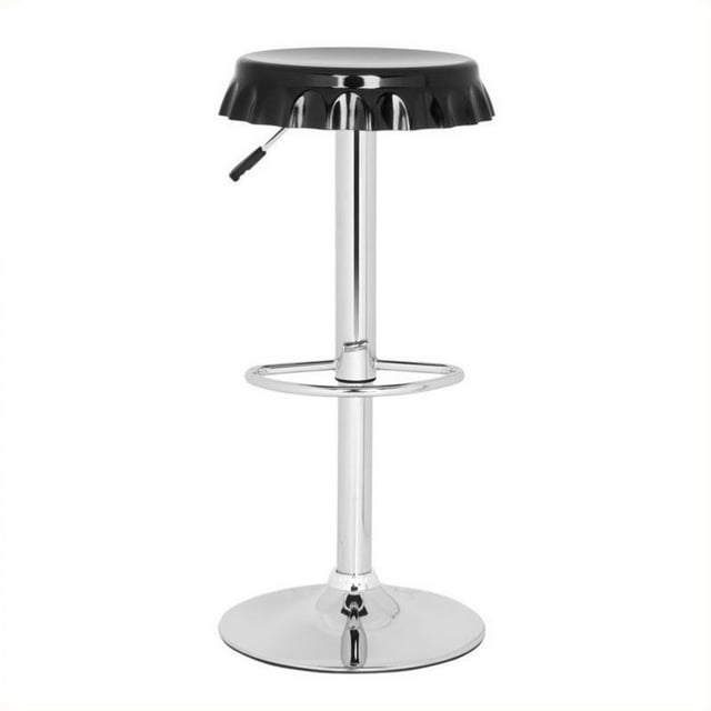 Safavieh Bunky 23.6"-32.1" Bar Stool in Black