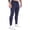 Dark Blue, variant on Men's Gym Joggers Workout Pants Athletic Jogger Sweatpants Casual Training with Zipper Pockets Tapered Track Pants Silver XS