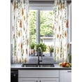 thumbnail image 2 of Yellow Spring Floral Sheer Curtains 39 Inch Length 2 Panels Set for Living Room/Bedroom, Flowers Leaves Elegant Pastoral Kitchen Curtains Grommet Semi-Sheer Curtains Window Treatments 27.5"x39"x2, 2 of 7