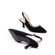 thumbnail image 3 of Zapatos DREAM PAIRS Tacones Kitten Slingback Negro Nubuck 6.35 cm, 3 of 7