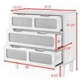 thumbnail image 2 of Farmhouse Wood 3 Rattan Drawer Dresser, Metal Handles Modern Rattan Dresser Drawer Cabinet with 3 Wide Storage Drawers, 2 of 8