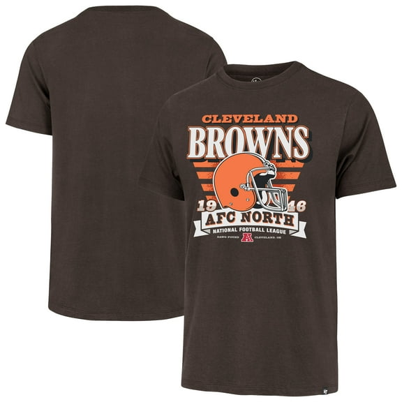 Men's '47 Brown Cleveland Browns Stripe Splash Franklin Throwback T-Shirt