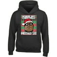 thumbnail image 2 of Unisex Wonder Why Christmas Missed Us Printed Hoodie Long Sleeve Sweatshirt Soft and Comfy Hoodie, Lightweight Hoodie Color Black Small, 2 of 3