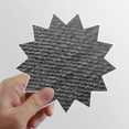 thumbnail image 1 of Tela de lino gris resumen Calcomanías solares de vinilo, 1 of 3