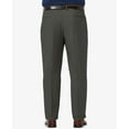 thumbnail image 4 of Mens Haggar Premium Comfort Expandable-Waist Classic-Fit Stretch Pleated Dress Pants Charcoal, 4 of 9