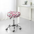 thumbnail image 7 of Goofa Watercolor Flowers Printed Stool Covers Round, Waterproof Round Bar Stool Covers Anti-Slip Round Bar Stool Seat Cover with Elastic Bands Durable -12 inch, 7 of 7