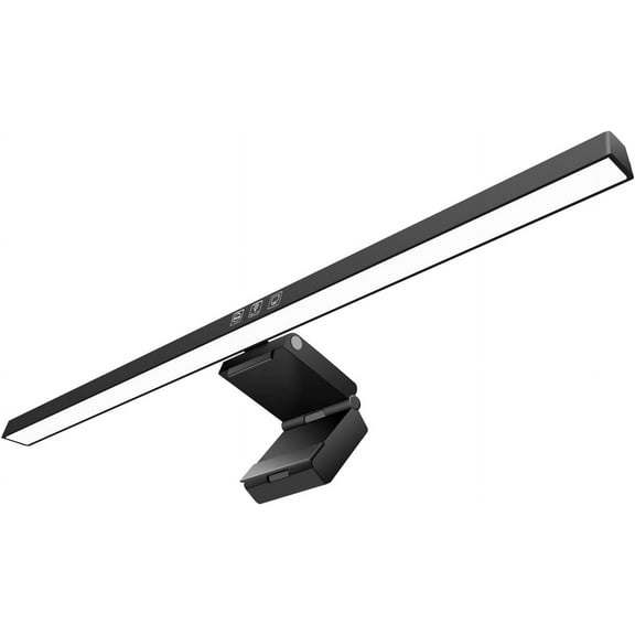 Quntis Monitor Light Bar 19.6Inch/50CM, Eye Caring Screen Light Bar, Stepless Dimmable Reading Desk Lamp,Touch Control, Extended Monitor Bar for Desktop Laptop (Black)