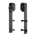 thumbnail image 2 of 4.9FT/6FT/6.6FT/8FT Carbon Steel Rustic Interior Sliding Wood Barn Door Hardware Track Kit ,Easy to Install, 2 of 6
