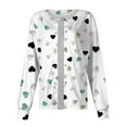 thumbnail image 3 of LHVUOA Valentine Day Trendy Jackets for Women Long Sleeve Snap Front Valentine Love Printed Nursing Uniform Shirts with Pockets, 3 of 3