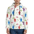 thumbnail image 2 of Lsque Pikmin Pattern Casual Men's Hoodie,Hooded Sweatshirt with Kangaroo Pocket,Pullover Hoodie-Large, 2 of 8