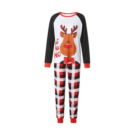 

Liliz Christmas Parent-child Outfit Printing Cartoon Elk Long Sleeve Simple Sleepwear