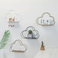 thumbnail image 3 of BinKFF Cloud Shape Floating Shelves Wall Decor, Metal Wire and and Wood Wall Mounted Large Space Storage Shelf Home Decorations Art for Bedroom Living Room Kitchen Bathroom, 3 of 3