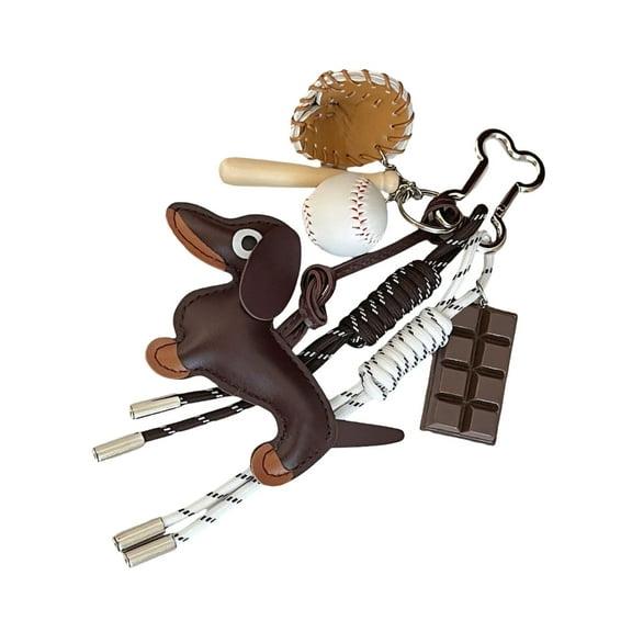 Trendy Dachshund Bag Charm Portable Sturdy Key Holder Fashion Accessory