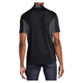 thumbnail image 2 of Yellow Rooster Mens Side Blocked Micropique Sport-Wick Polo Black/ Iron Grey S, 2 of 7