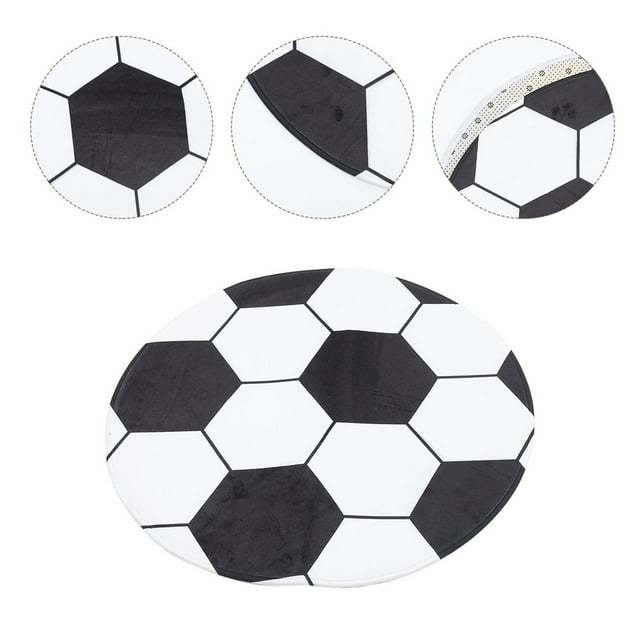 WEUVEB Alfombra Para De Oficina Y Hogar Con Único De Fútbol Y Material Resistente