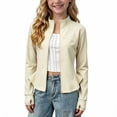 thumbnail image 2 of Girls Zip Up Athletic Jacket Lightweight Stand Collar Workout Outerwear With Thumbhole Cuffs for Gym Yoga Sports Daily Occasions, 2 of 8