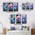 thumbnail image 4 of Designart "Blue Purple Hydrangea Petals In Flow" Floral Framed Wall Art Set Of 3 - Blue Hydrangea Frame Gallery Wall Set For Home Decor, 4 of 6