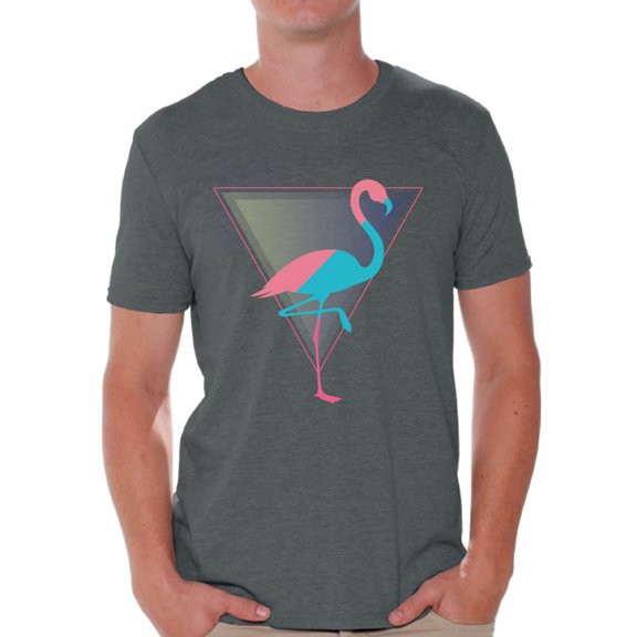 Awkward Styles Flamingo Party Tshirt for Men Retro Flamingo Shirt Flamingo Shirts for Men Flamingo Gifts Vintage Flamingo T Shirt Flamingo Summer Party Beach Shirts for Men Cool Flamingo Design Shirt