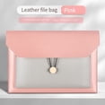 thumbnail image 1 of Nomeni Leather Business Document Bag Button Document Storage Bag Contract Document Bag Large Capacity Business Document Bag, 1 of 6