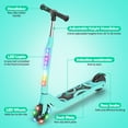 thumbnail image 3 of SISIGAD 80W Electric Scooter, Electric Scooter for Kids with LED Light-up Deck and 3 Adjustment Levels Handlebar, Green, 3 of 8