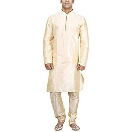 

Royal Men s Loop button Silk Blend Kurta & Churidaar Set