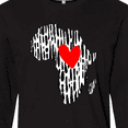 thumbnail image 4 of Inktastic Black History Month Ink Print African Heart Long Sleeve T-Shirt, 4 of 5