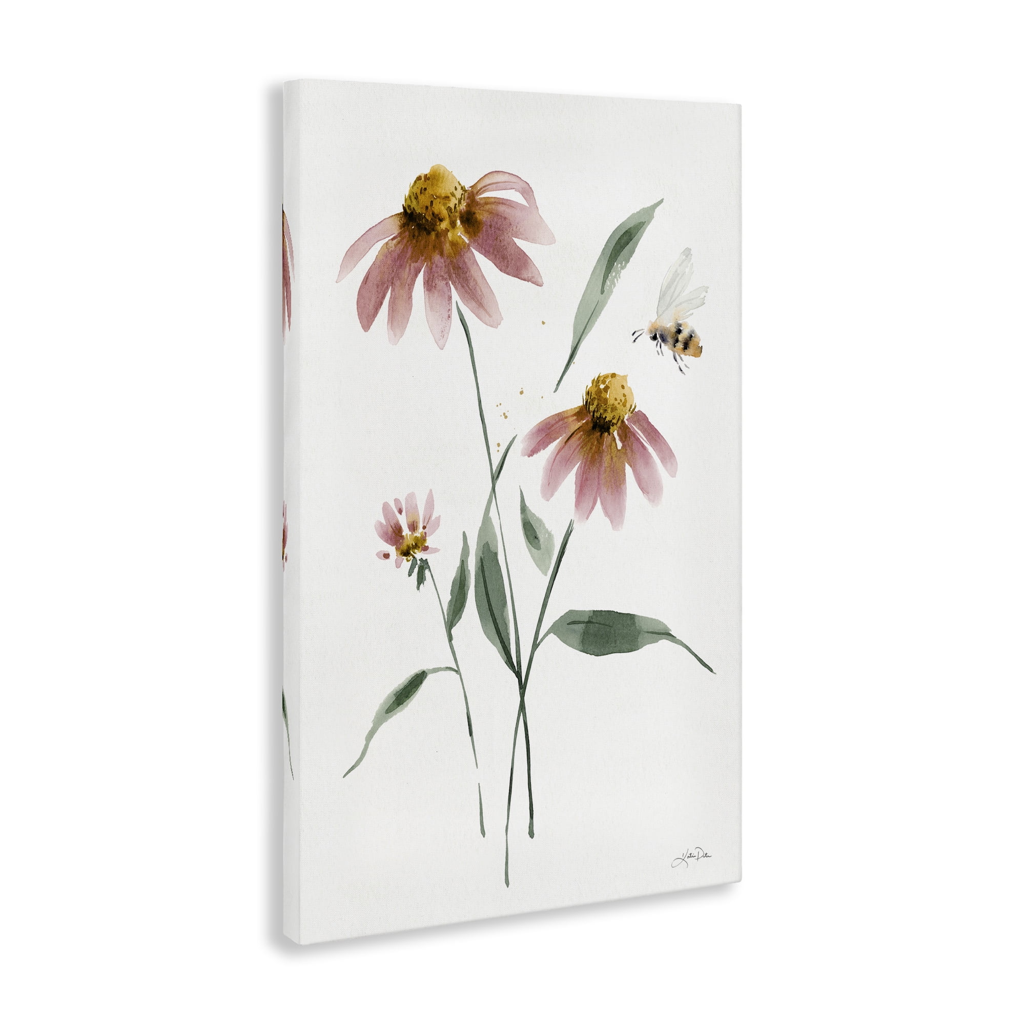 Stupell Industries Wild Honeybloom Florals Botanical & Floral Painting Gallery Wrapped Canvas Art Print Wall Art, 16 x 24