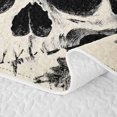 thumbnail image 5 of Erosebridal Halloween Skull Quilt King, Spooky Bat King Coverlet Set for Boys Girls, Beige Black, 3-Piece 1 Bedspread and 2 Pillowcases, 5 of 7