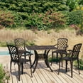 thumbnail image 1 of vidaXL 5 Piece Bistro Set Cast Aluminium Bronze, 1 of 5
