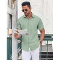 thumbnail image 2 of COOFANDY Short Sleeve Dress Shirt for Men Business Casual Button Down Shirt, 2 of 6