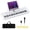 White, variant on Costway 61 Keys Kids Piano Keyboard with Carry Bag Microphone Sheet Stand Power Supply