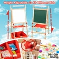 thumbnail image 4 of Finenolo All-in-One Art Easel Kids Easels for Kids, Height Adjustable Wooden Art Easel with Paper Roll  for Toddlers 2-4 Years and Magnetic Double Sided Art Easel for Kids Ages 4-8, 4 of 8