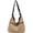 B-black, variant on Straw Mesh Tote Bag for Women New Mesh Hollow Woven Beach Bag Large Travel Shoulder Handbag Bag