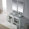 thumbnail image 3 of Sydney 48" Double w/ Vessel Sinks and Mirrors (Glossy White), 3 of 8