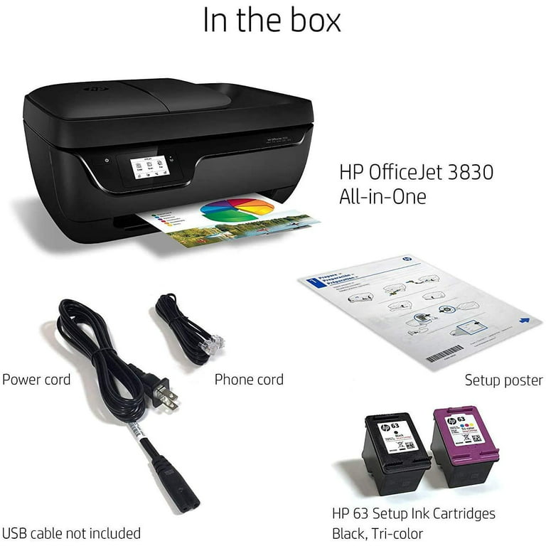 klint Mark Gepard HP OfficeJet 3830 All-in-One Wireless Printer (K7V40A) - Walmart.com