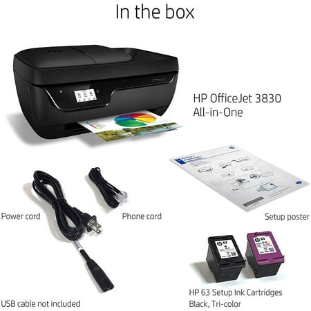 HP OfficeJet 3830 All-in-One Wireless Printer : Print, Copy, Fax, Scan (Best Fax Machine In India)