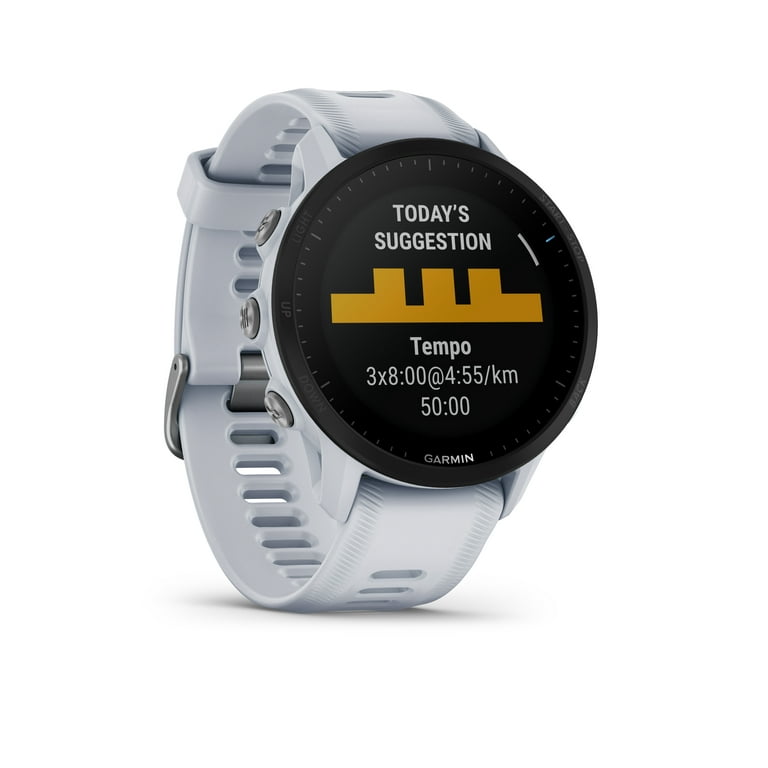  Garmin Forerunner® 955, GPS Running Smartwatch, Tailored to  Triathletes, Long-Lasting Battery, Whitestone : Electronics