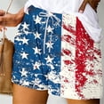 thumbnail image 2 of Taqqpue Women's Casual Shorts 4th July Patriotic Shorts Independence Day American USA Flag Printed Shorts Lightweight Elastic Waist Drawstring Summer Casual Shorts, 2 of 5