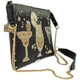 thumbnail image 6 of Mary Frances Another Round Crossbody Clutch Cocktails Handbag, Black, 6 of 6